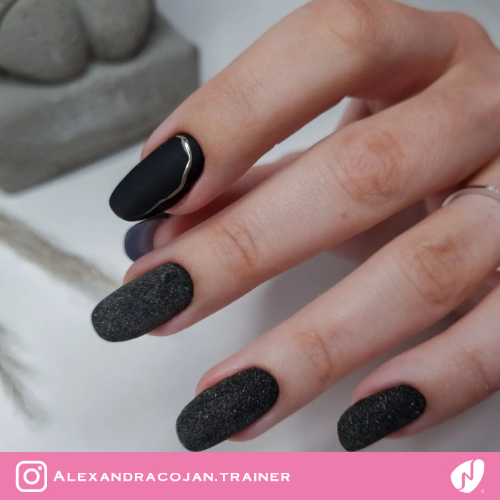 Matte Black Nails